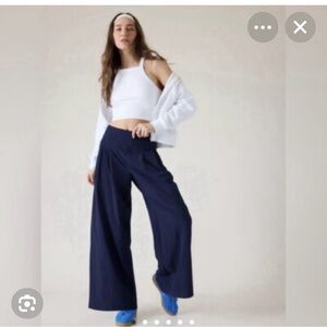 Athleta Navy Wide-Leg Pants